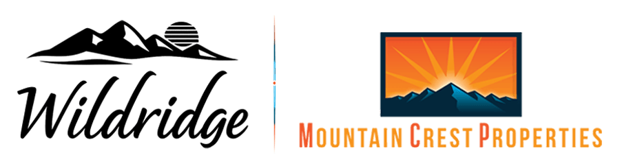 Two logos, one for Wildridge and one for Mountain Crest Properties, are displayed.